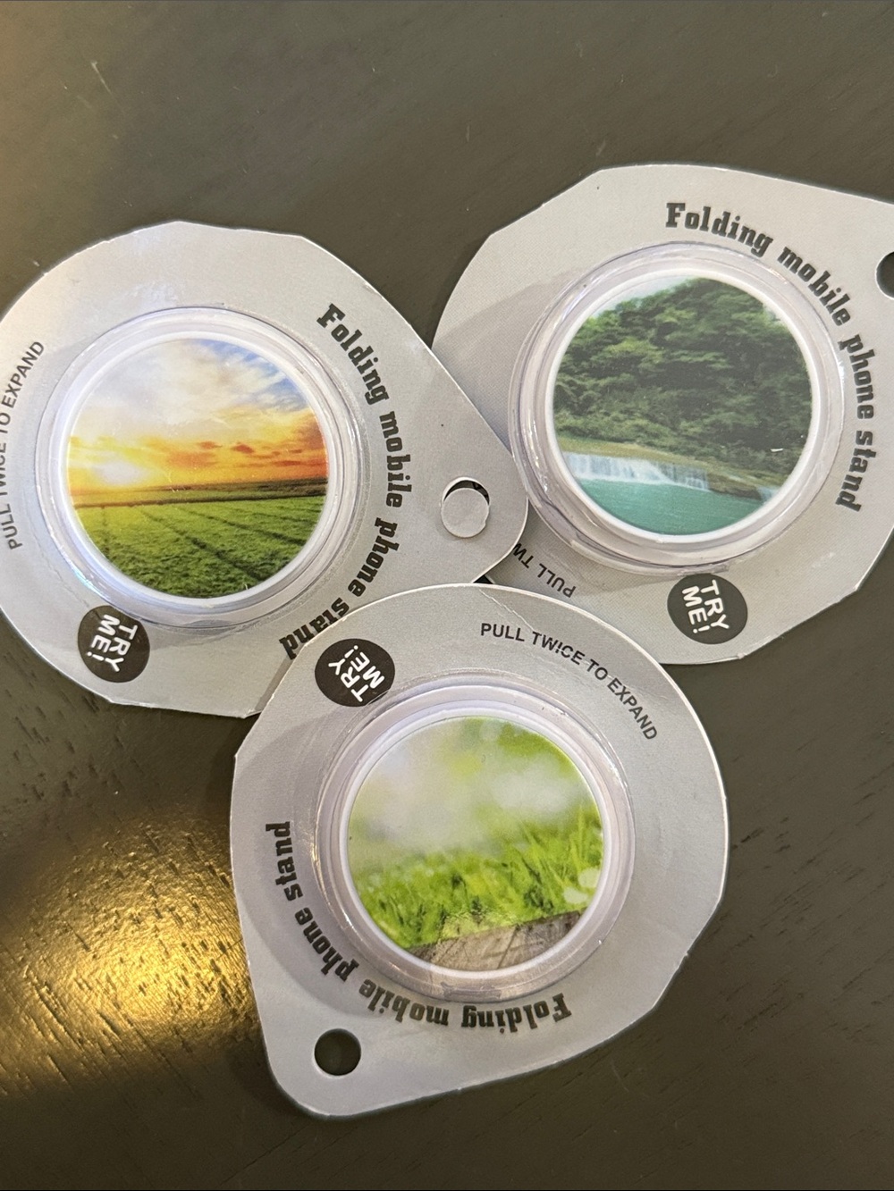 ☀️ Nature Scenes Folding Phone / Tablet Stands Bundle of 3 NWT